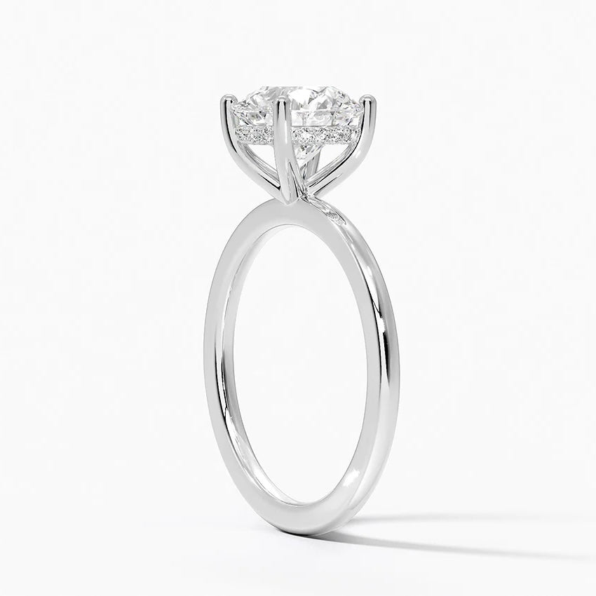 HIDDEN HALO RING-Round Cut Diamond