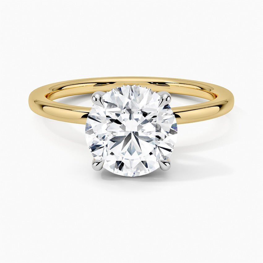 HIDDEN HALO RING-Round Cut Diamond
