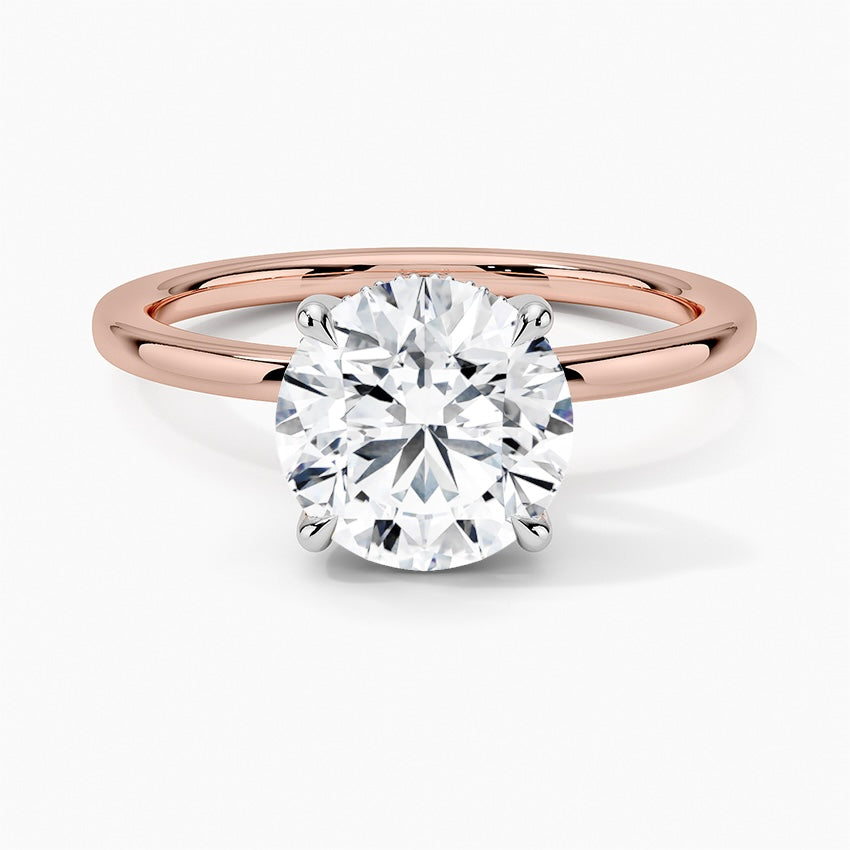 HIDDEN HALO RING-Round Cut Diamond