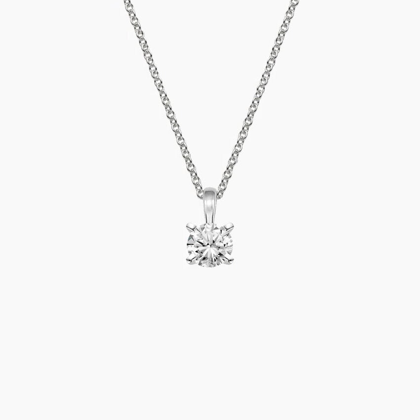 SOLITAIRE DIAMOND NECKLACE-Round Cut Diamond