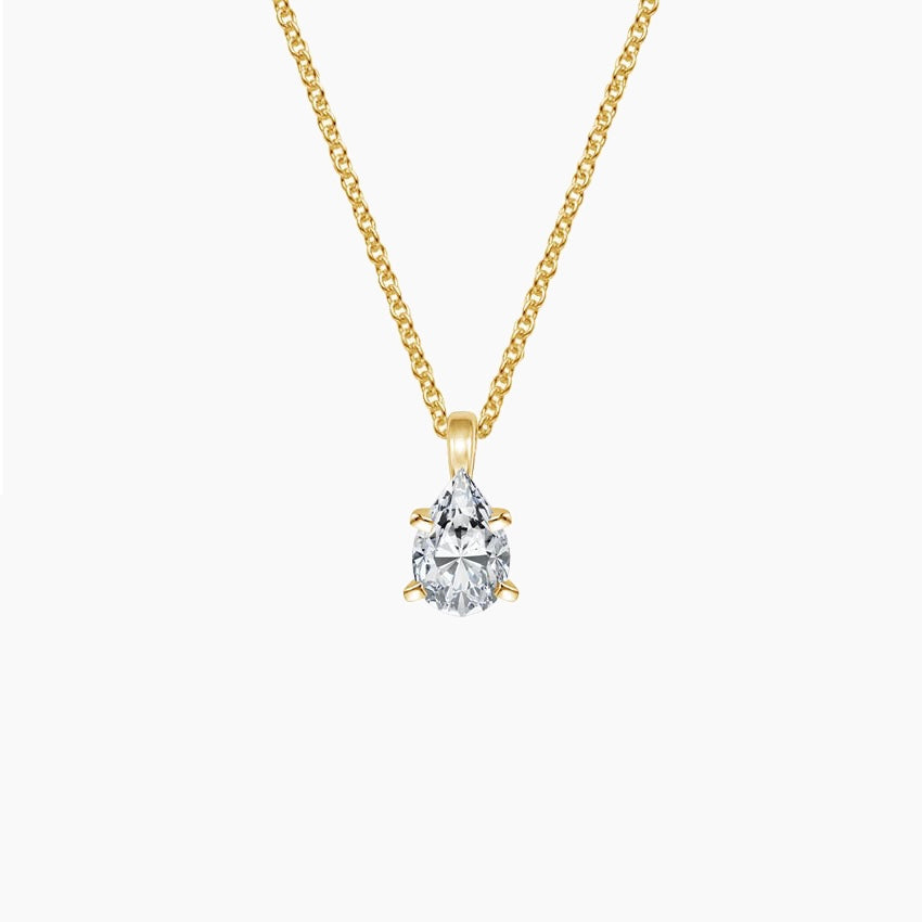 SOLITAIRE DIAMOND NECKLACE-Pear Cut Diamond