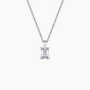 Switch SOLITAIRE DIAMOND NECKLACE-Emerald Cut Diamond 2 image