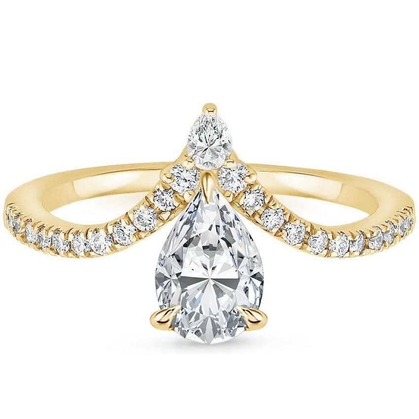 ARIEL SHINE RING-Pear Cut Diamond