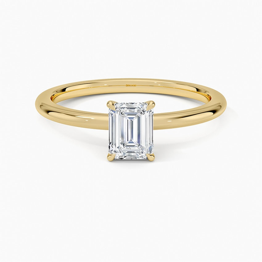 HIDDEN HALO-Emerald Cut Diamond