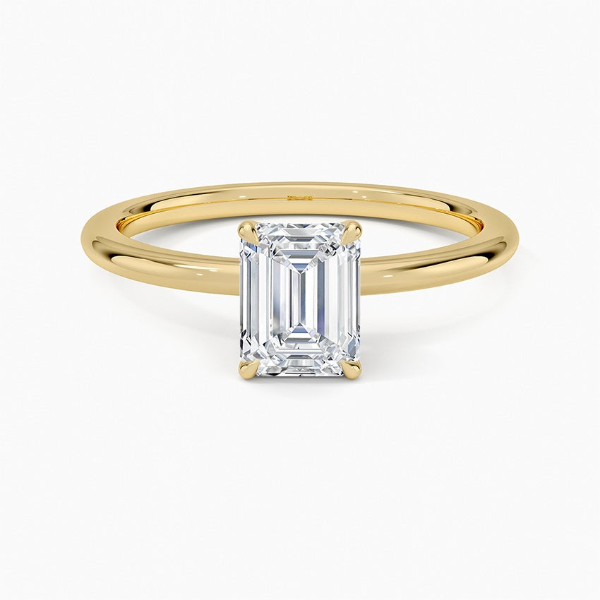 HIDDEN HALO-Emerald Cut Diamond