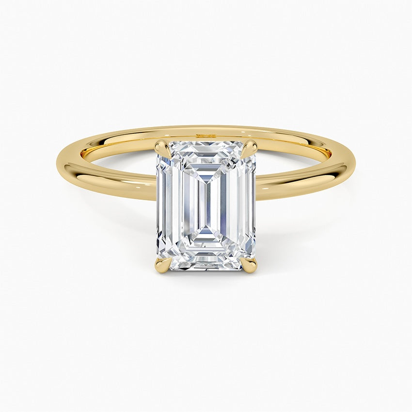 HIDDEN HALO-Emerald Cut Diamond