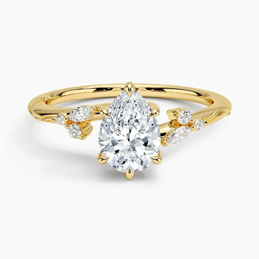 BLOOM RING-Pear Cut Diamond