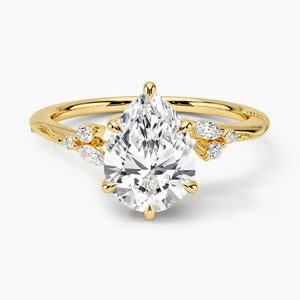 BLOOM RING-Pear Cut Diamond