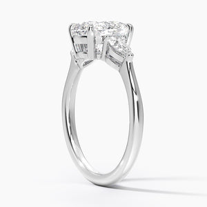 TRILOGY RING-Oval Cut Diamond