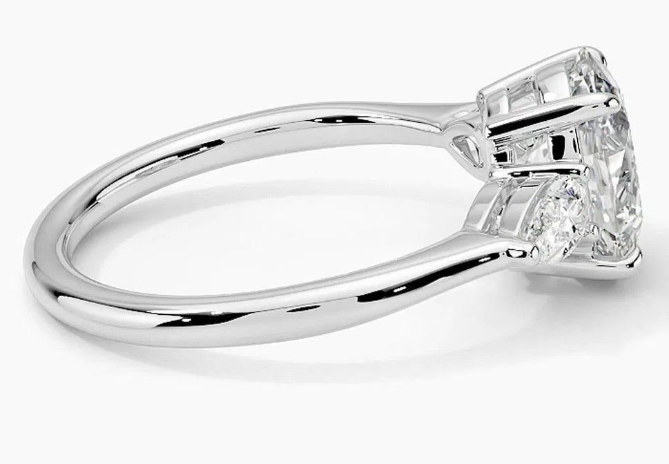 TRILOGY RING-Oval Cut Diamond