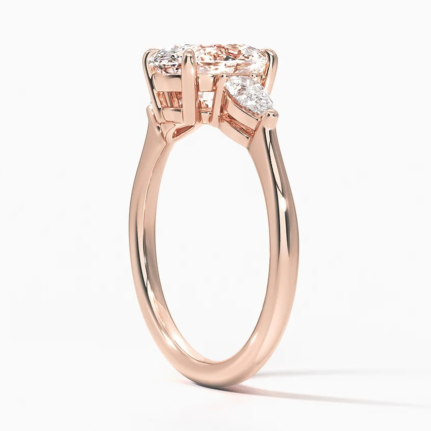 TRILOGY RING-Oval Cut Diamond