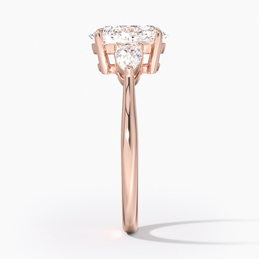 TRILOGY RING-Oval Cut Diamond