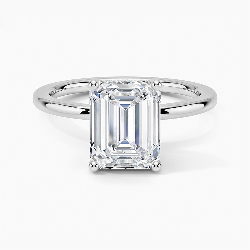 HIDDEN HALO-Emerald Cut Diamond