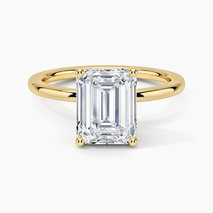 HIDDEN HALO-Emerald Cut Diamond