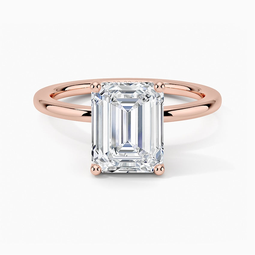 HIDDEN HALO-Emerald Cut Diamond