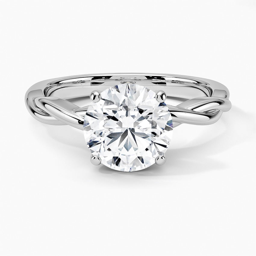 TWIST RING-Round Cut Diamond