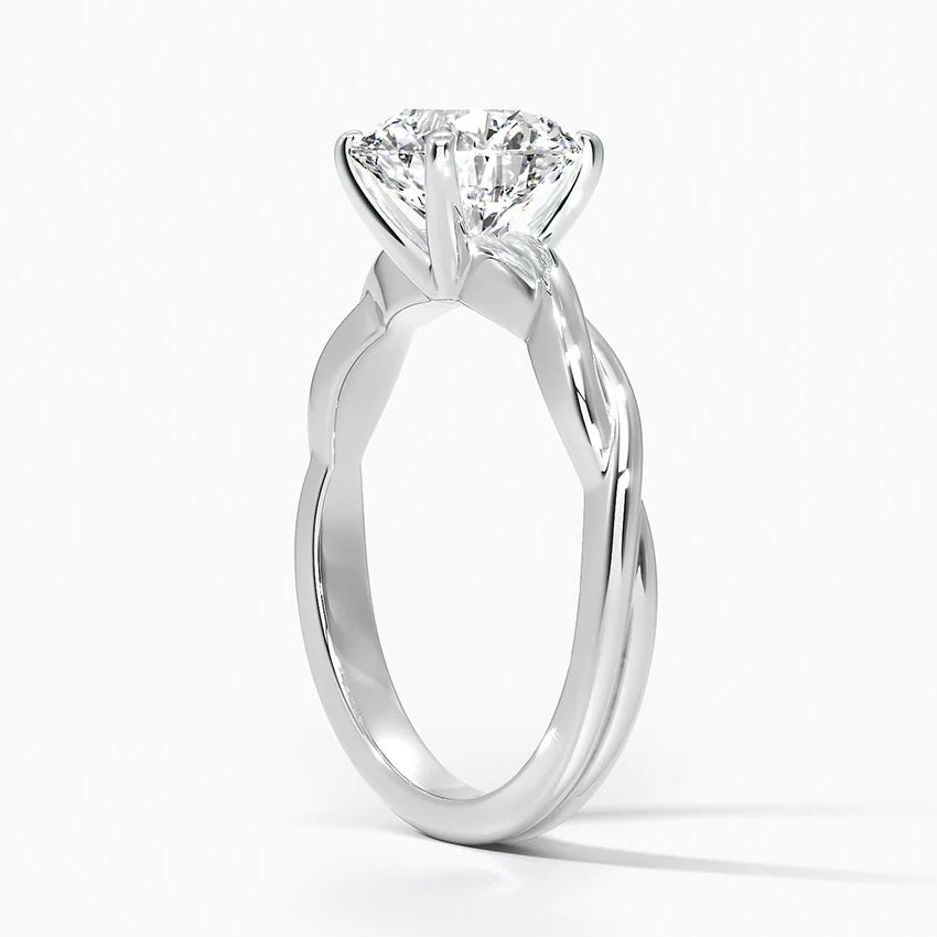 TWIST RING-Round Cut Diamond