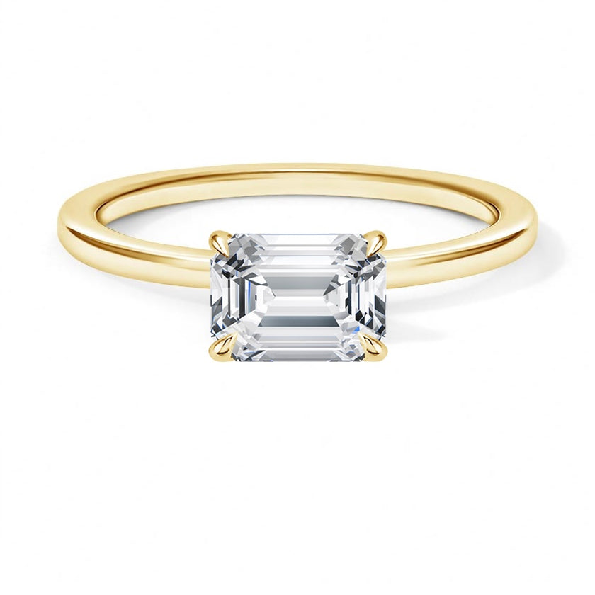 BRILLIANT RING- Emerald Cut Diamond