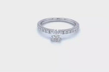 Load and play video in Gallery viewer, Natural Diamond Solitaire Ring 0.50ct (G/VS2), Oval Cut
