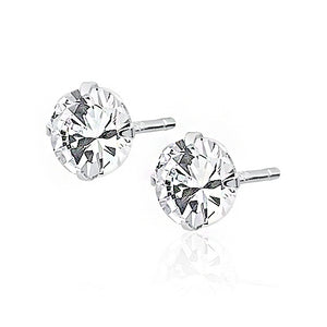 Solitaire Stud Earrings 4mm