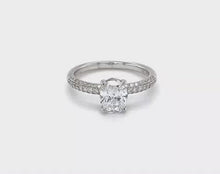 Load and play video in Gallery viewer, Natural Diamond Solitaire Ring 1.00ct (G/VS2), Oval Cut
