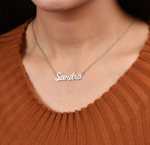 Personalised Name Necklace in Silver
