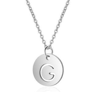 Initial Silver Necklace G