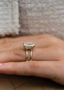 Lila Line Ring - 14K White or Yellow Gold