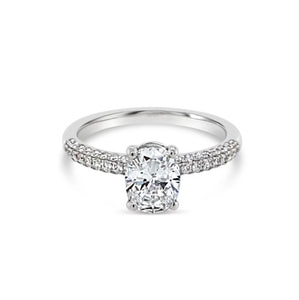 Natural Diamond Solitaire Ring 1.00ct (G/VS2), Oval Cut