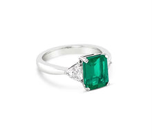 Load image into Gallery viewer, Emerald Cut Natural Emerald Ring
