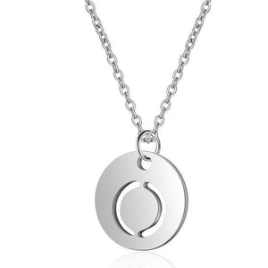 Initial Silver Necklace O