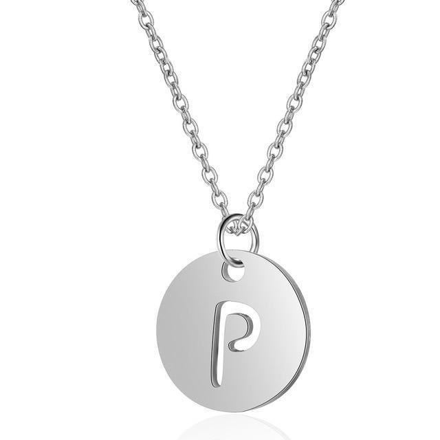Initial Silver Necklace P