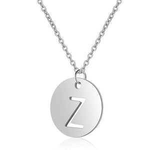 Initial Silver Necklace Z