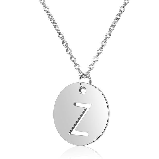 Initial Silver Necklace Z