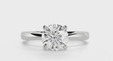 Load and play video in Gallery viewer, Natural Diamond Solitaire Ring 0.18ct (J/VS2) 14K White Gold

