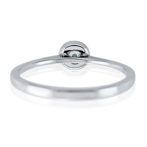Engagement Ring-Natural Diamond Solitaire Ring Bezel/LULU DIAMONDS®